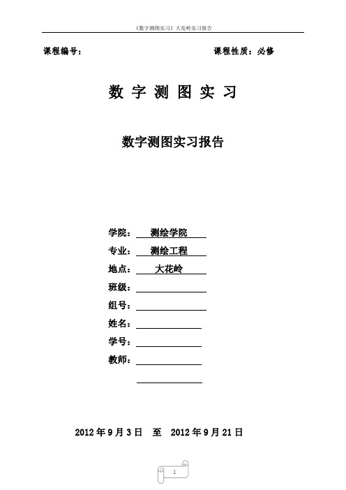 东湖学院大花岭实习报告