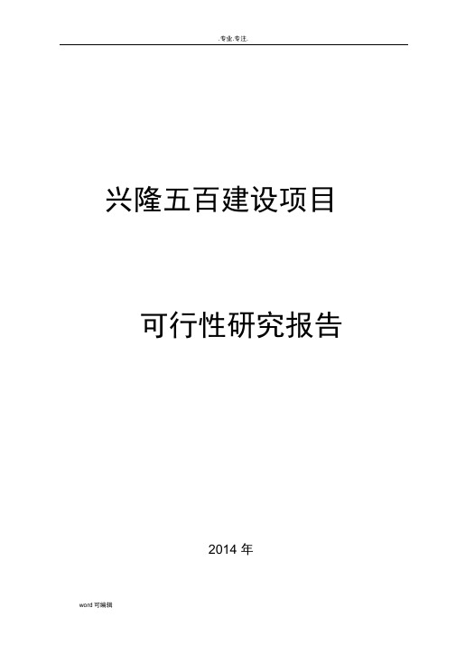 某购物商场项目可行性实施计划书