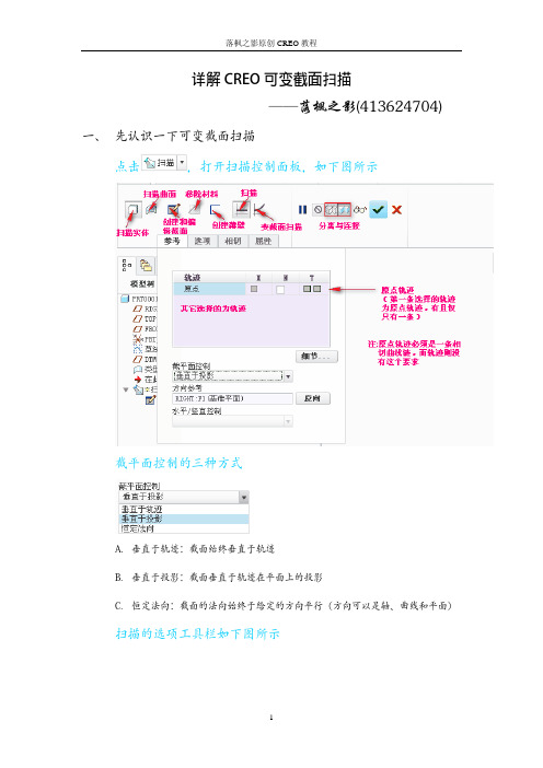 详解CREO可变截面扫描