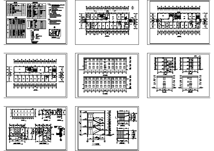 某市三层医院办公楼全套建筑方案图纸