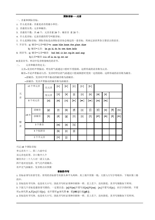 小学音标全教程--元音