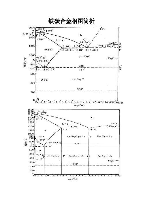 铁碳合金相图简析