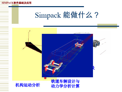 SIMPACK软件基础及应用Simpack软件介绍