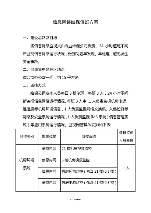 网络集中监控区建设方案(优.选)