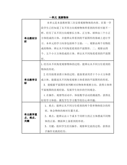 冀教版四年级数学下册第1-3单元教案(教学设计)