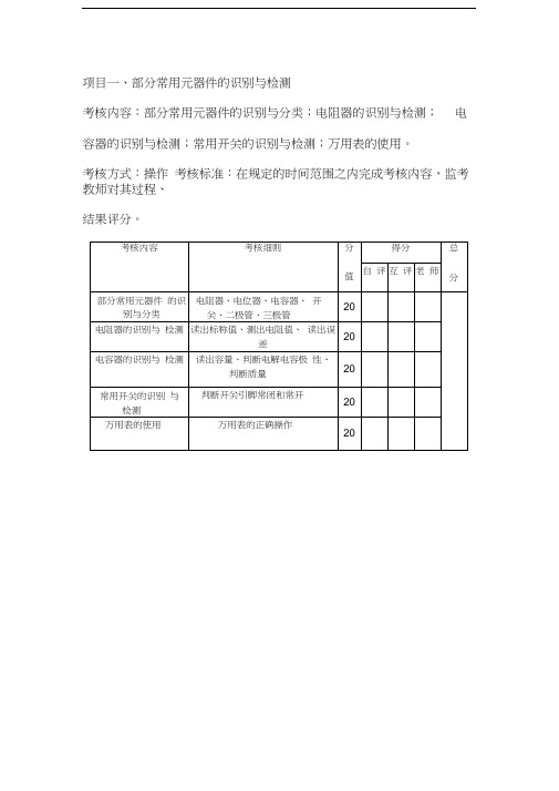 电子技能考核标准(DOC)