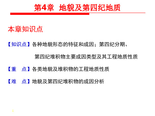 工程地质 第4章 地貌及工程地质 第四纪地质4.4-4.5