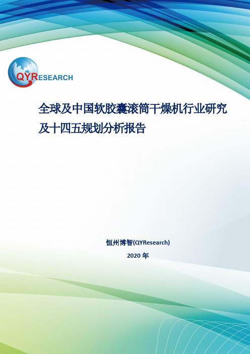 全球及中国软胶囊滚筒干燥机行业研究及十四五规划分析报告