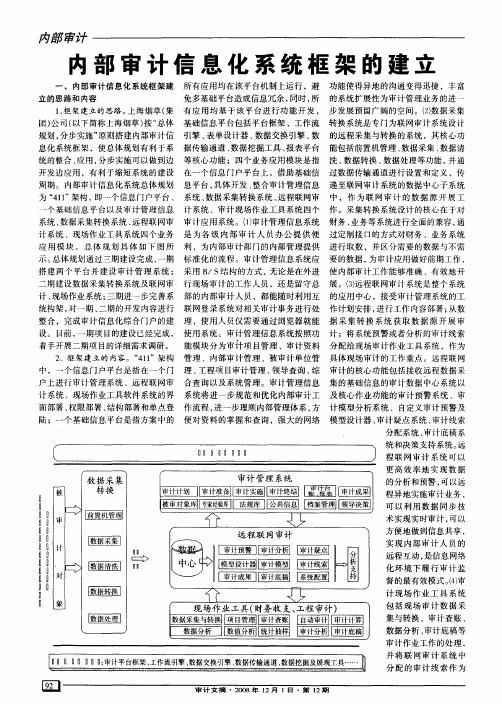 内部审计信息化系统框架的建立