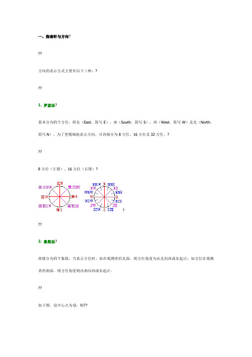 教你如何用指南针与地图