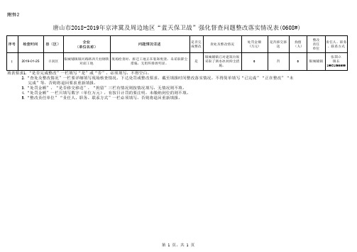 整改落实情况表