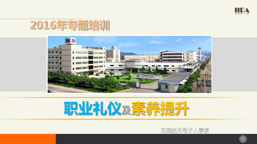 《职业礼仪及素养提升》
