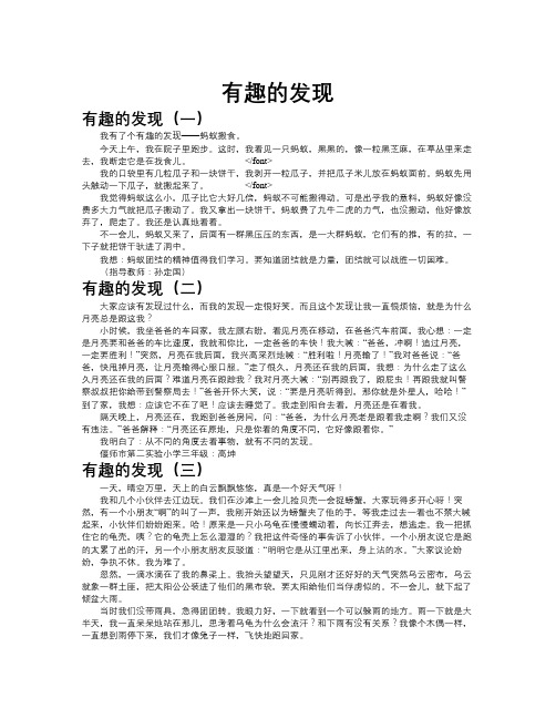 有趣的发现作文共九篇