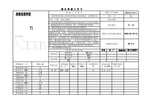 焊接工艺规程表5aa