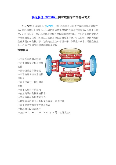 科远股份(SCIYON)实时数据库产品特点简介