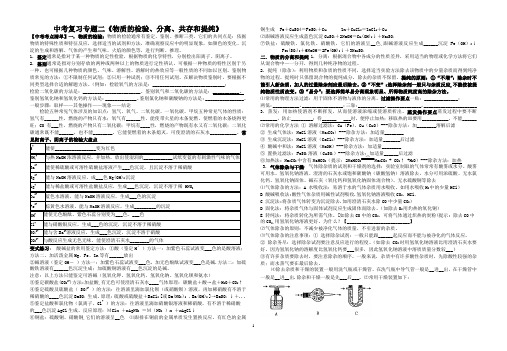 《专题  物质的检验、分离和提纯》