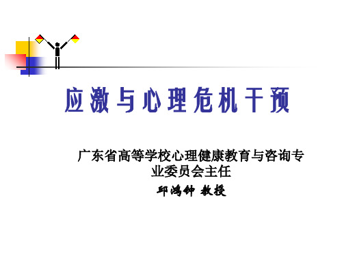 应激与心理危机干预培训讲义(ppt 68页)