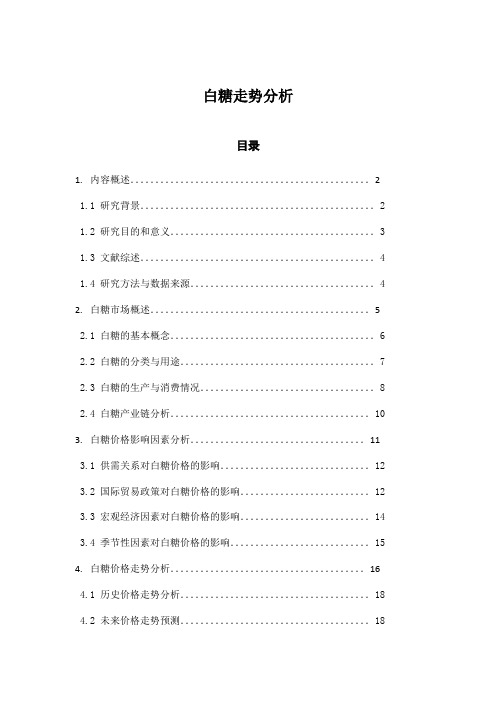 白糖走势分析