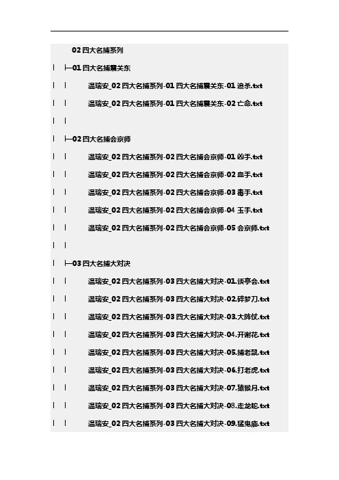 四大名捕系列