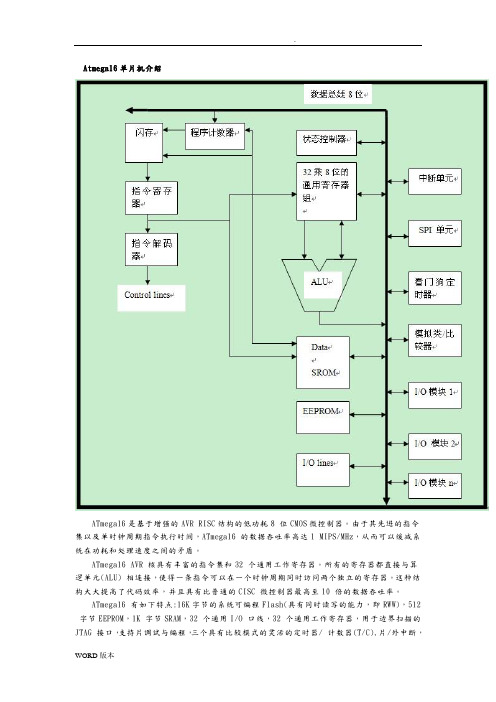 Atmega16单片机介绍