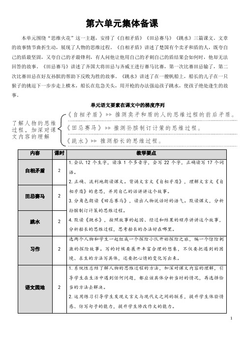 人教部编版小学五年级语文下册《自相矛盾》名师教案