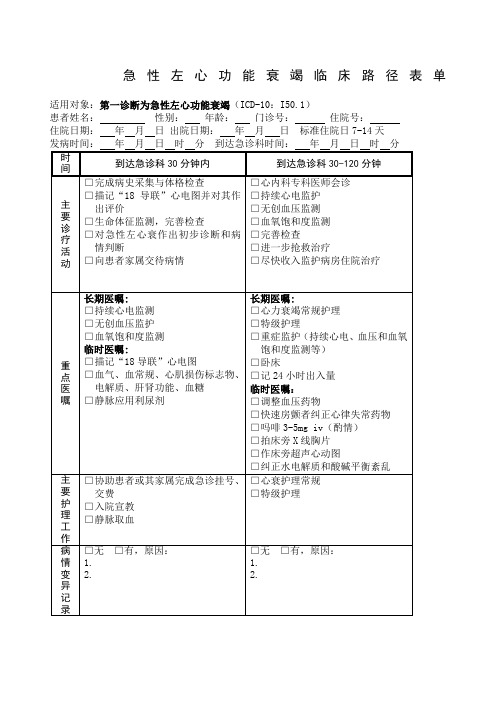 冠心病临床路径