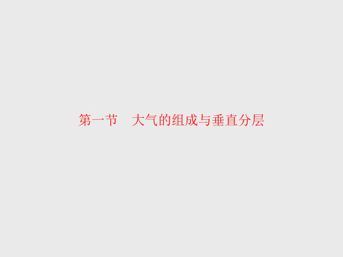 2020-2021学年高中地理新教材湘教版必修第一册同步课件：第三章 第一节 大气的组成与垂直分层