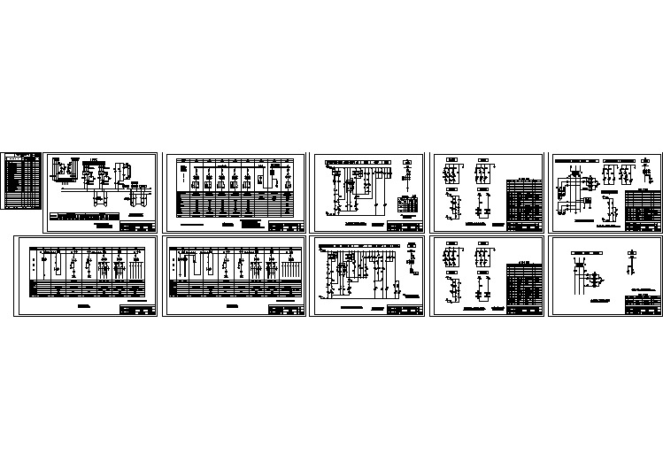 某地区10kv变电室二次系统CAD设计图纸