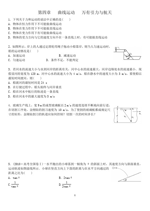 状元之路好题精选 第四章 曲线运动  万有引力与航天