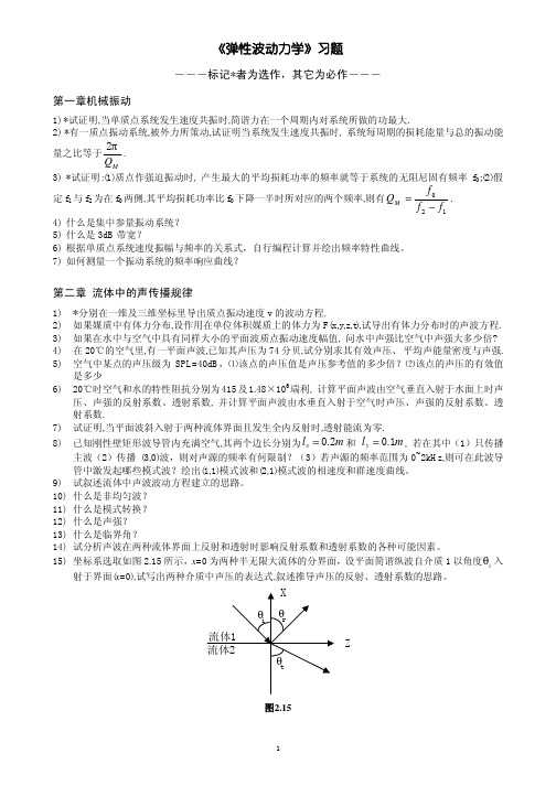 《弹性波动力学》习题