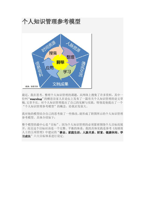 个人知识管理参考模型