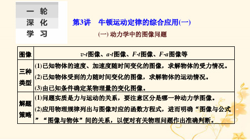 新课标2023版高考物理一轮总复习第三章牛顿运动定律第3讲牛顿运动定律的综合应用一课件