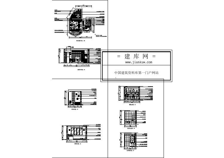 单身公寓卧室室内精装修cad图纸