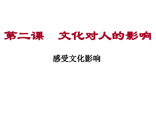 高二政治感受文化影响(2)(201911整理)