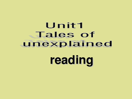 牛津译林版高中英语模块2：Unit1 Reading