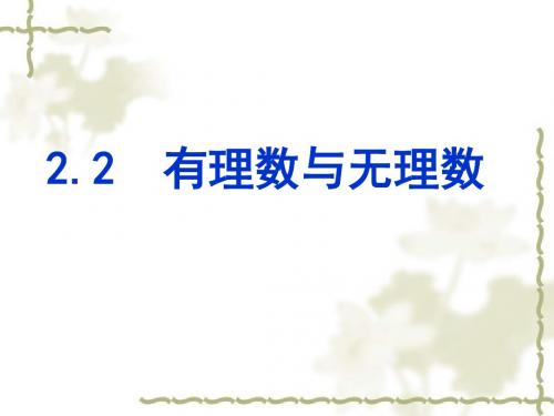 苏科版初中数学七年级上第2章2.2有理数与无理数课件(共15张PPT)