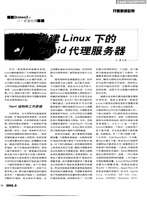 构建Linux下的Squid代理服务器