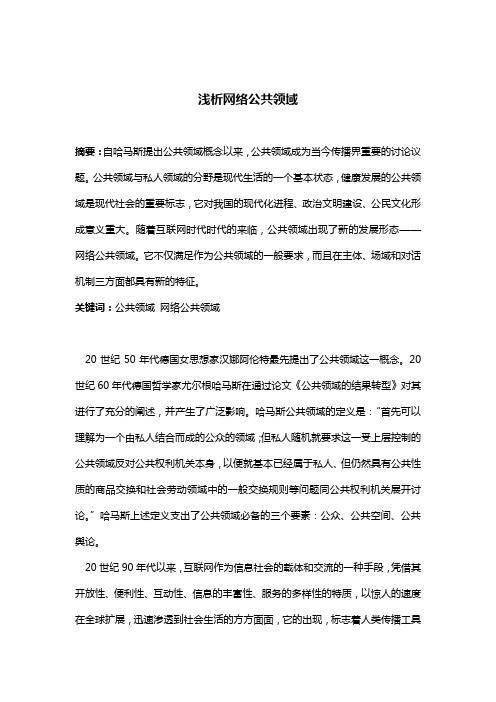 网络公共领域