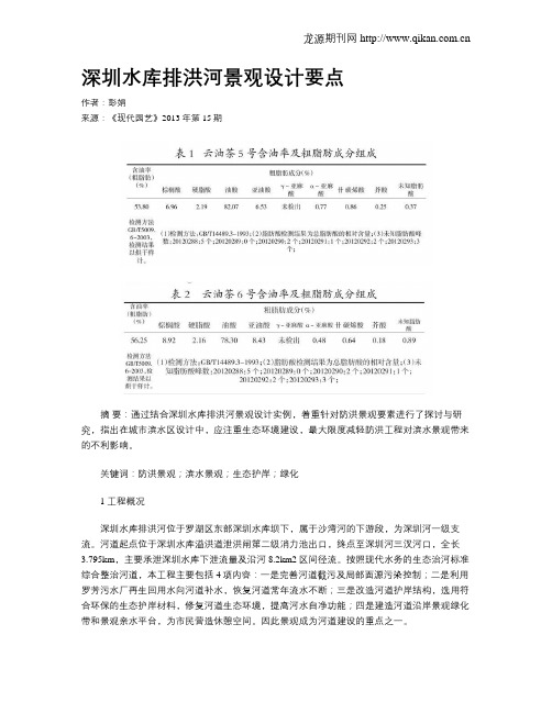 深圳水库排洪河景观设计要点