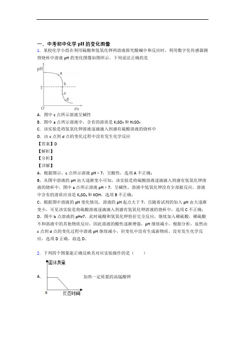 备战中考化学 pH的变化图像 培优练习(含答案)含答案解析