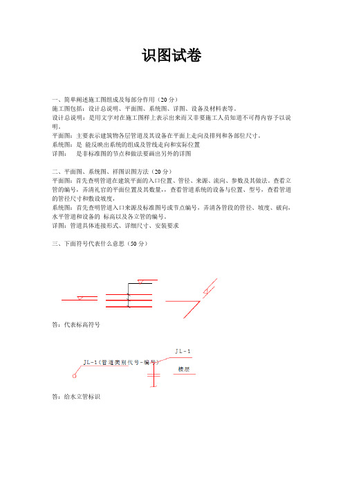 简单阐述施工图组成及每部分作用