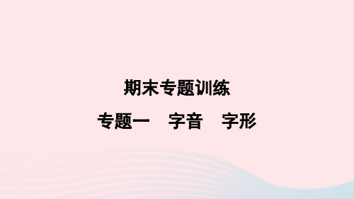 福建专版2024春九年级语文下册期末专题训练一字音字形作业课件新人教版