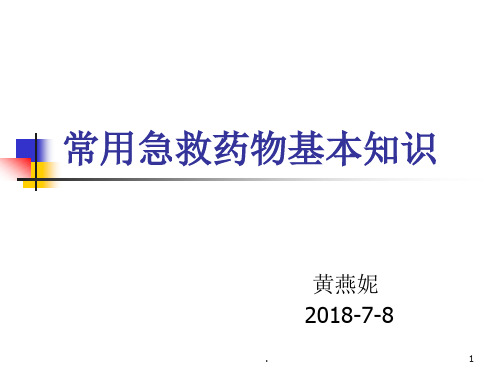 常用急救药物基本知识ppt课件