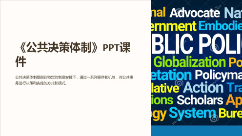 《公共决策体制》课件