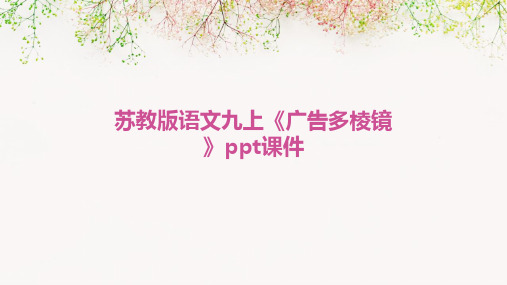 苏教版语文九上《广告多棱镜》ppt课件