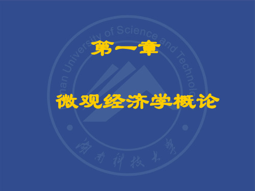 湖南科技大学《微观经济学》第一章：微观经济学概论.