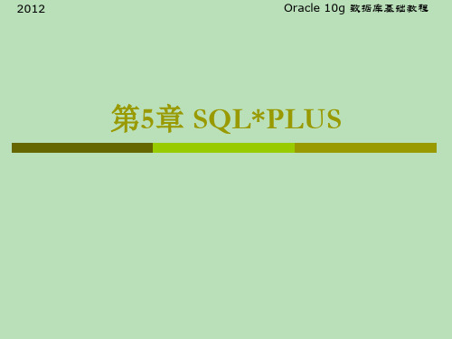 Oracle-10g数据库基础教程(XXXX) 第05章SQLPLUS