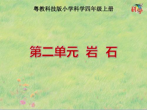 粤教版小学科学四年级上册第二单元《岩石》课件(共8课时)