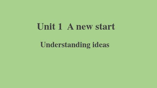 外研版(2019)高中英语必修第一册Unit-1-Understanding-ideas-课件