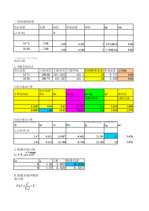 涵洞水力计算